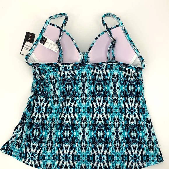 NWT Island Escape Zuma Beach Scorpio Printed Underwire Tankini Top Size … - Picture 4 of 9